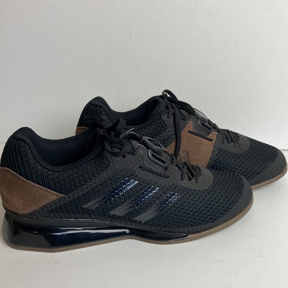 adidas Leistung 16 II BOA Weightlifting Shoes Sz 11 Black Suede Gym CrossFit - Picture 2 of 16